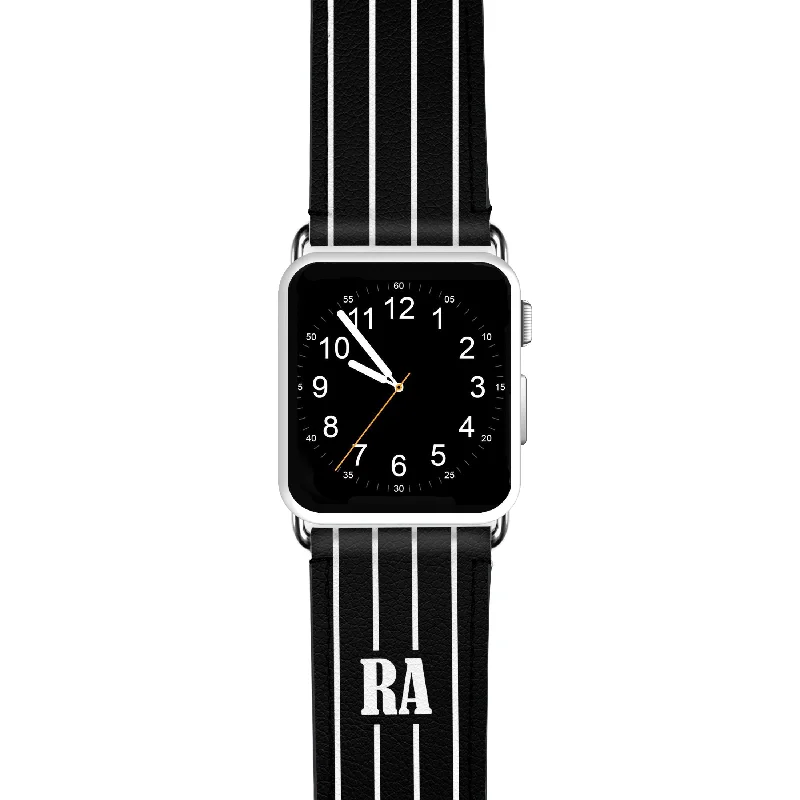 Black and white Stripes APPLE WATCH 手錶帶