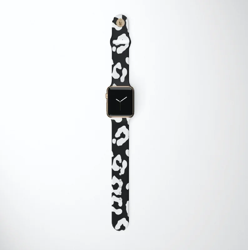 Black Leopard Apple Watch Strap