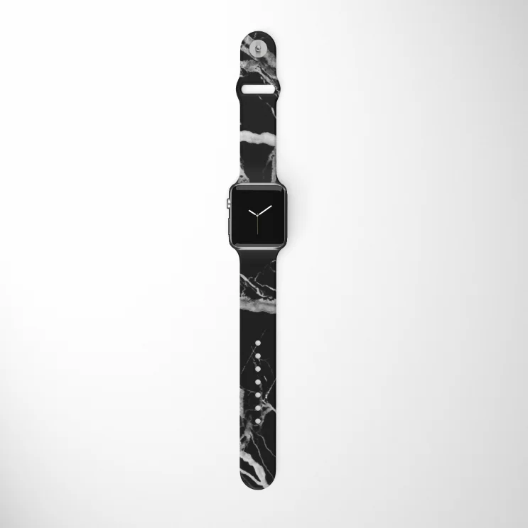 Black Marble Apple Watch Strap