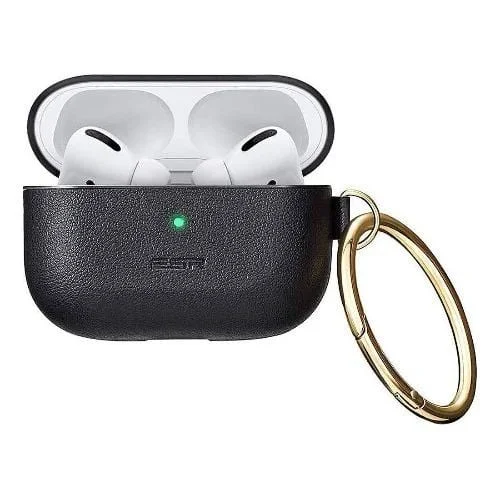 Black Leather Case - Apple AirPods Pro (1st Generation)