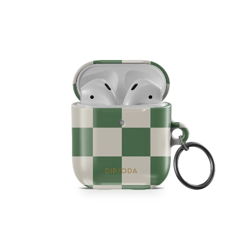 Green Checkers AirPods Case