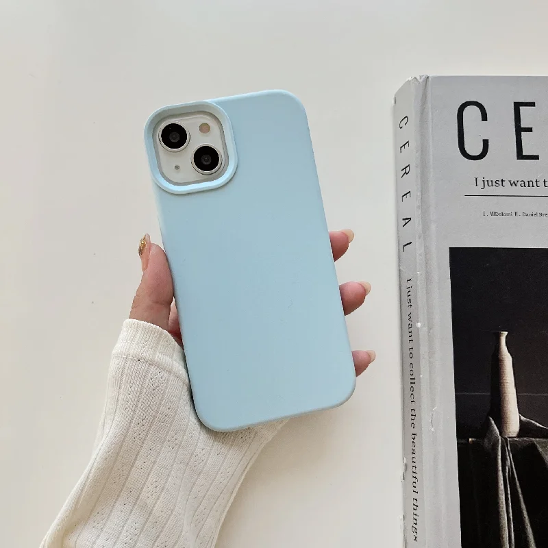 Liquid Silicon Case for iPhone ( Ice Blue )