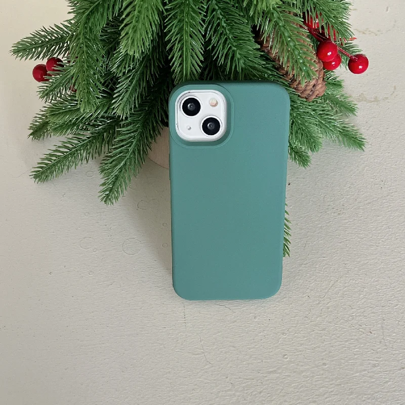 Liquid Silicon Case for iPhone ( Pine Green )