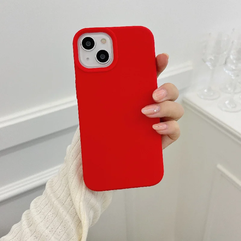 Liquid Silicon Case for iPhone ( Red )