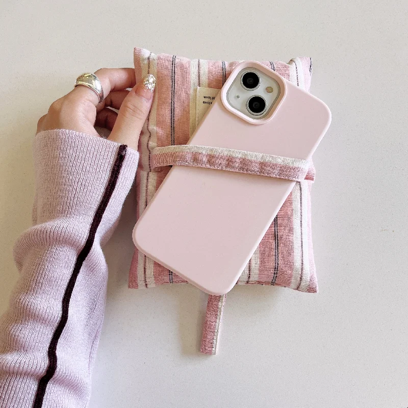 Liquid Silicon Case for iPhone ( Sand Pink )