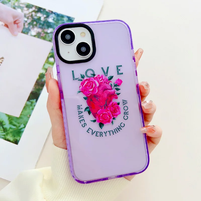 Love Makes Everything Grow Designer Impact Proof Case for iPhone