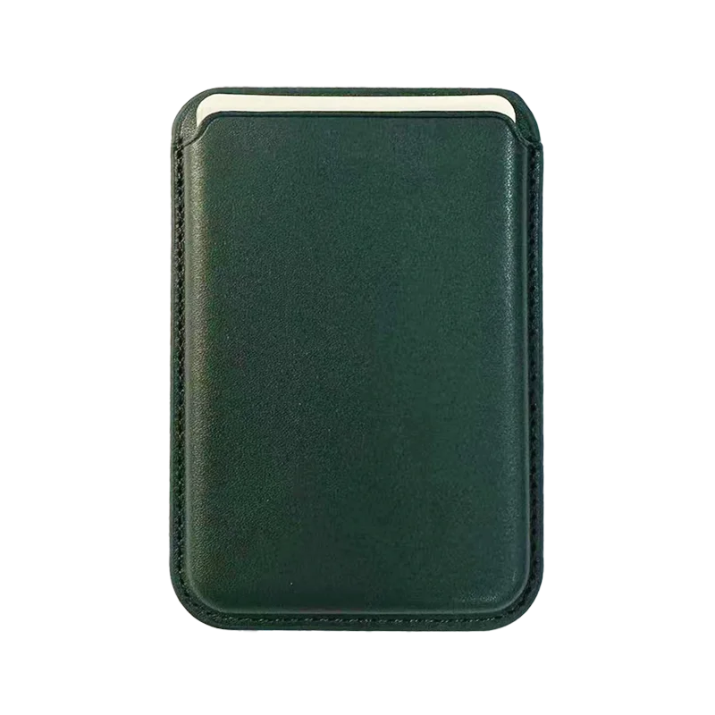 Leather MagSafe Wallet-Dark Green