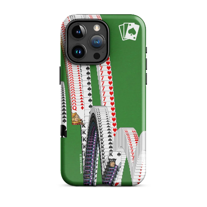 Microsoft Solitaire Bouncing Cards Tough Phone Case - iPhone