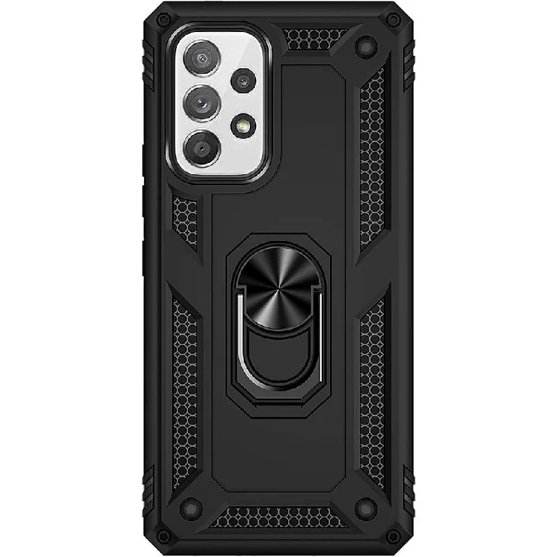 Black Military Kickstand Case with Belt Clip - Samsung Galaxy A53 5G