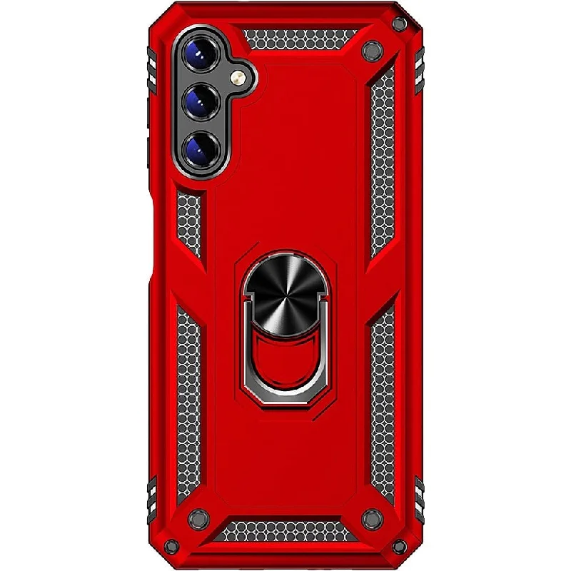 Military Kickstand Series with Belt Clip Case for Samsung Galaxy A14 5G - Red