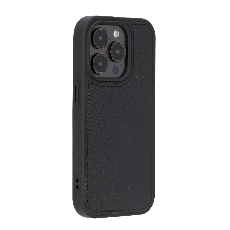 Modern York iPhone 15 Pro Case, Pebble Black