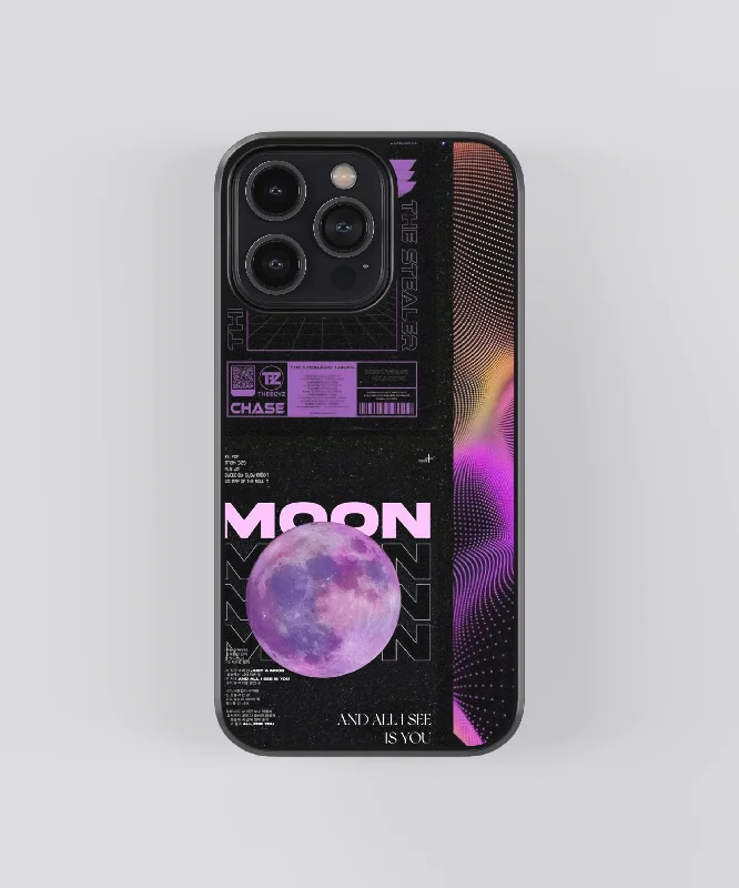 Moon Abstract Glass Phone Case Cover