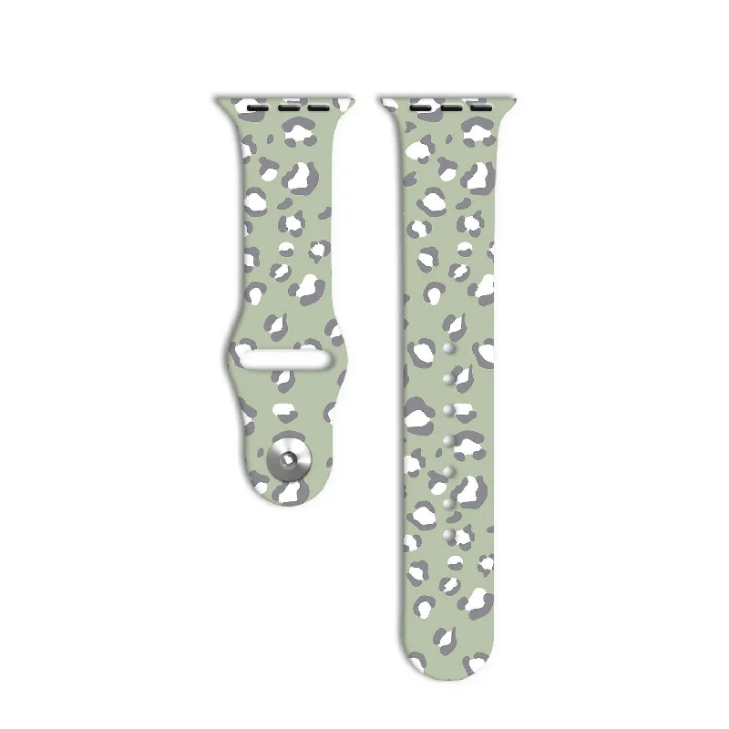 Sage Leopard Apple Watch Strap