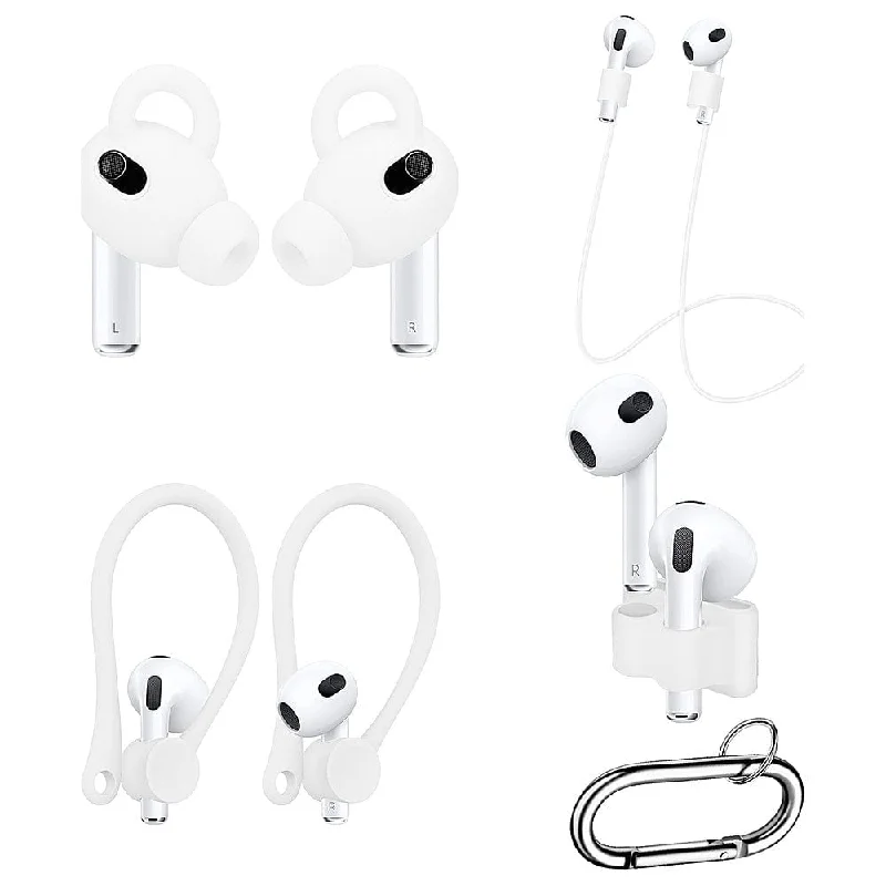 White Silicone Accessories Kit - Apple AirPods 3 (3rd Generation)