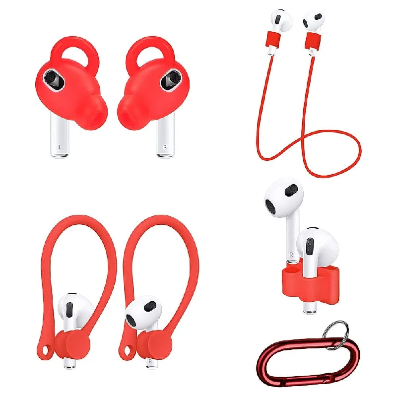 Red Silicone Accessories Kit - Apple AirPods 3 (3rd Generation)