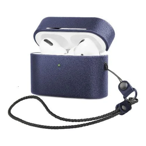 Retro Blue Leather Case - Apple AirPods Pro (1st Generation)