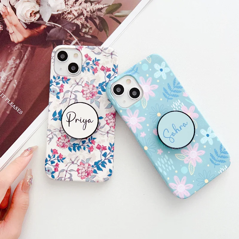 Spring Blossom Designer Slim Case With Customised Holder