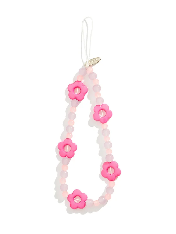 Floral Beaded Phone Strap