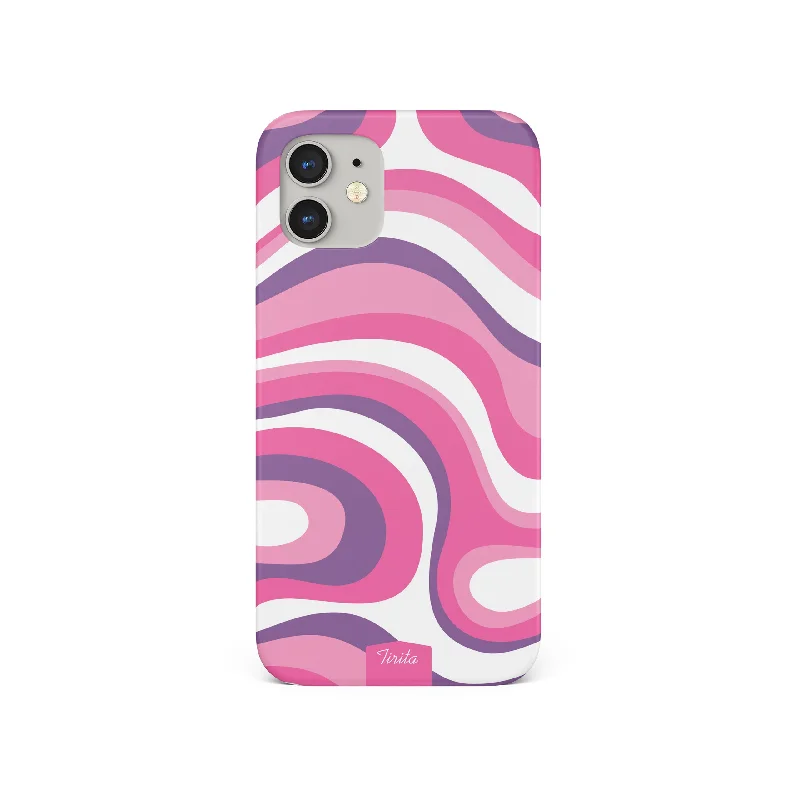 Hard Phone Case Cute Pink Pastel Abstract Waves