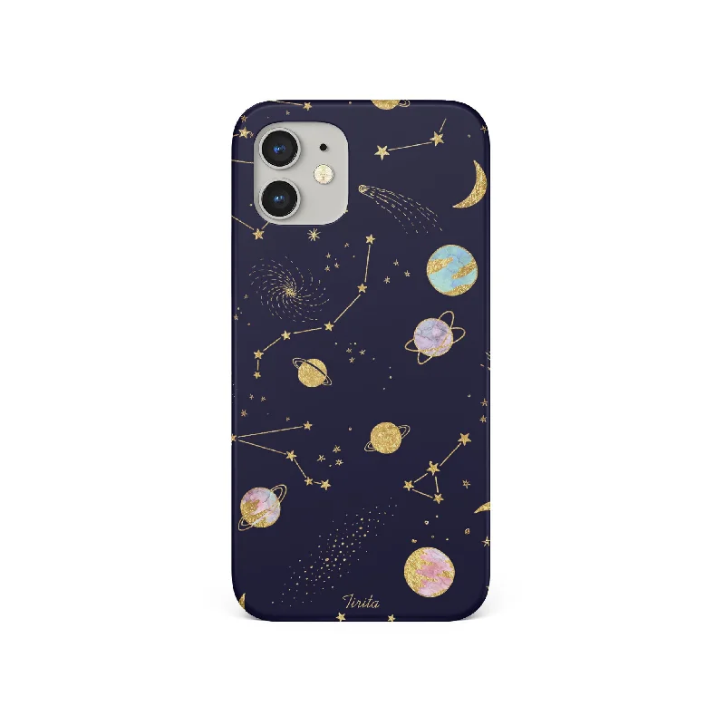 Hard Phone Case Space Planets Constellations Colourful