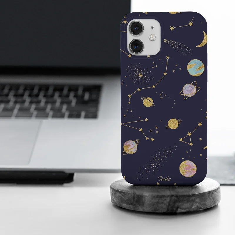 Hard Phone Case Space Planets Constellations Colourful