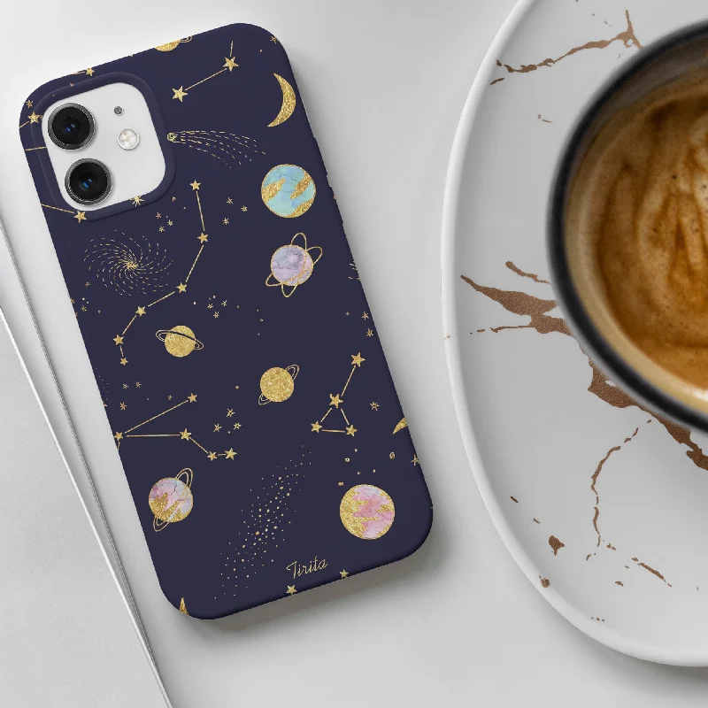 Hard Phone Case Space Planets Constellations Colourful