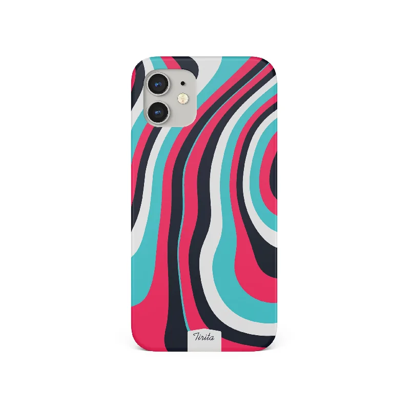 Hard Phone Case Wavy Trippy 90s Colours