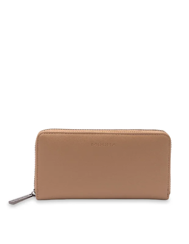 Mocha Elliot Long Wallet- Taupe