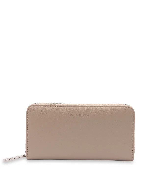 Mocha Medina Long Wallet- Almond