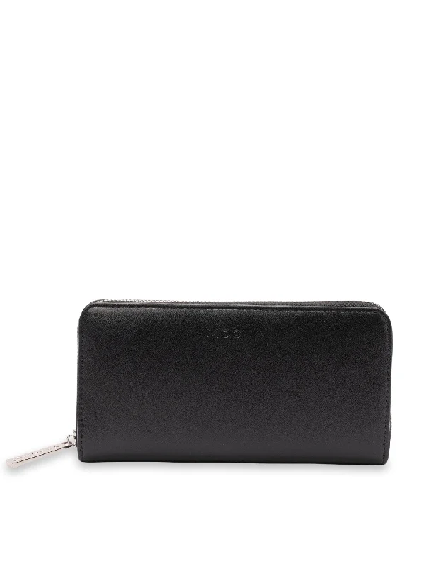 Mocha Medina Long Wallet - Black