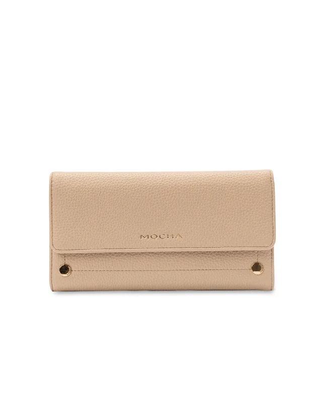 Mocha Sienna Long Wallet - Beige