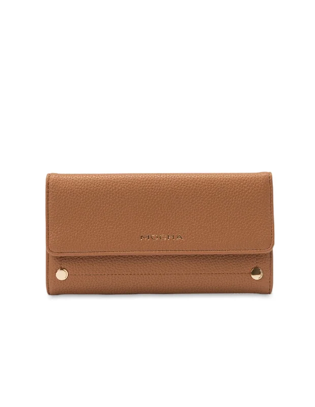 Mocha Sienna Long Wallet- Tan