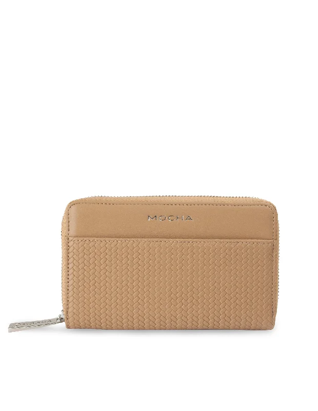 Mocha Tessa Long Wallet- Taupe