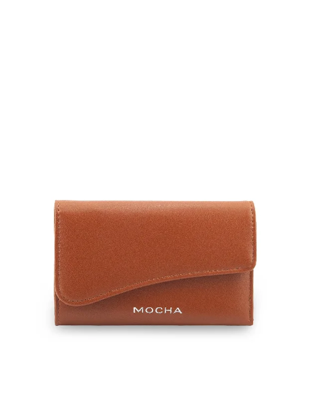 Mocha Zoe Wavy Wallet- Cocoa