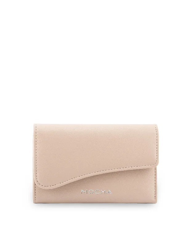 Mocha Zoe Wavy Wallet- Nude