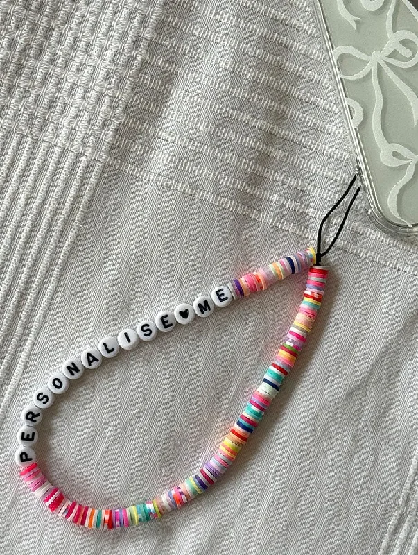 Personalised Beaded Phone Strap