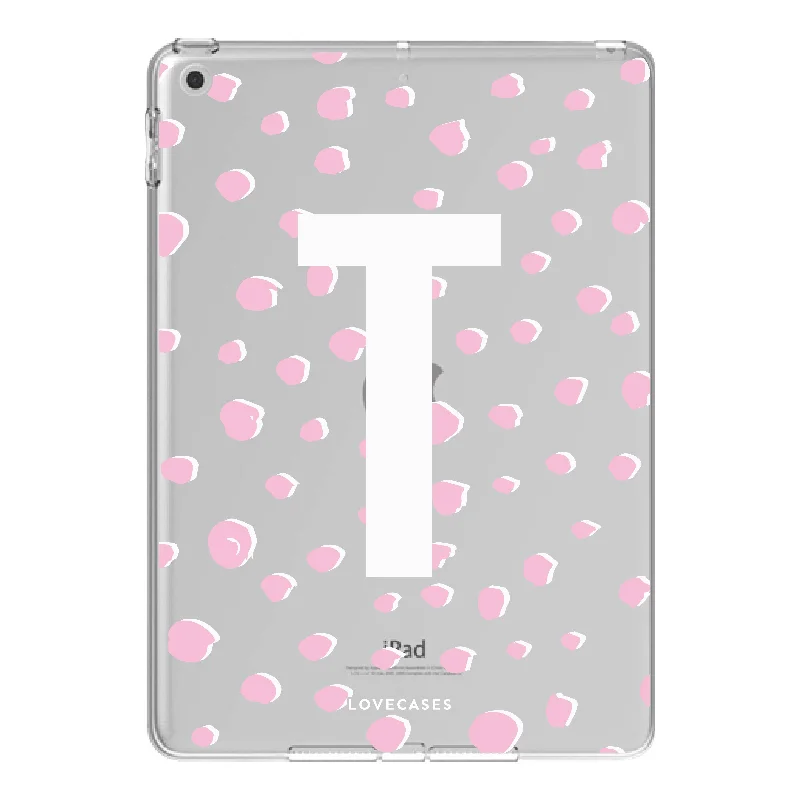 Personalised Pink Spots iPad Case