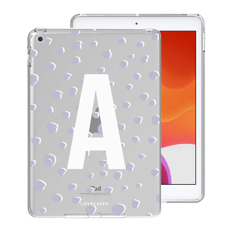 Personalised Purple Spots iPad Case