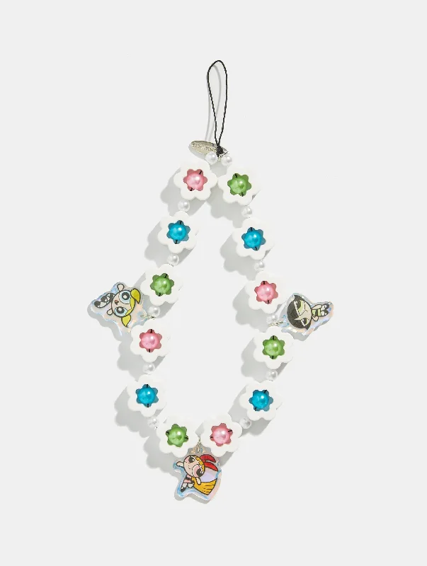 Powerpuff Girls Flower Power Beaded Phone Strap