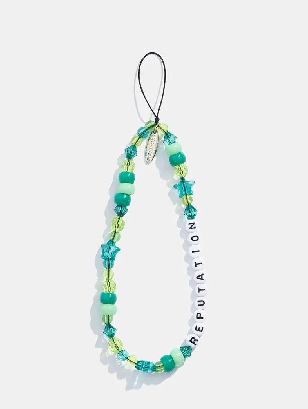 Reputation Green Beaded Phone Strap