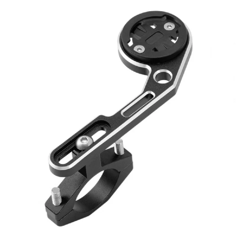 Universal aluminum alloy bicycle handlebar GPS mount - Black+Silver