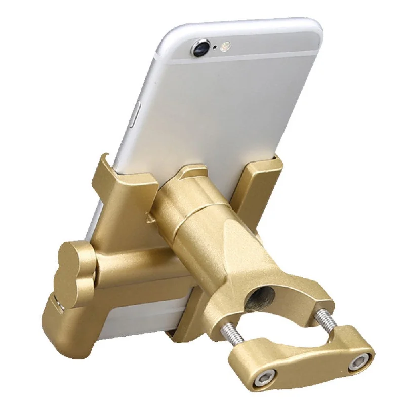 Universal aluminum alloy bike rotatable phone mount - Gold