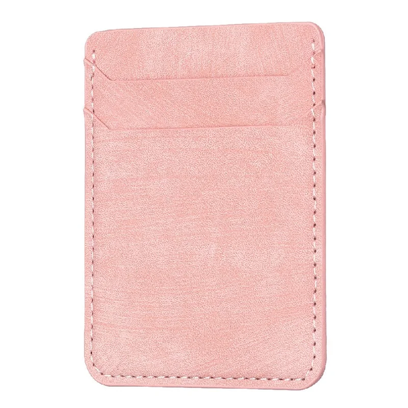 Universal leather back phone card bag - Pink