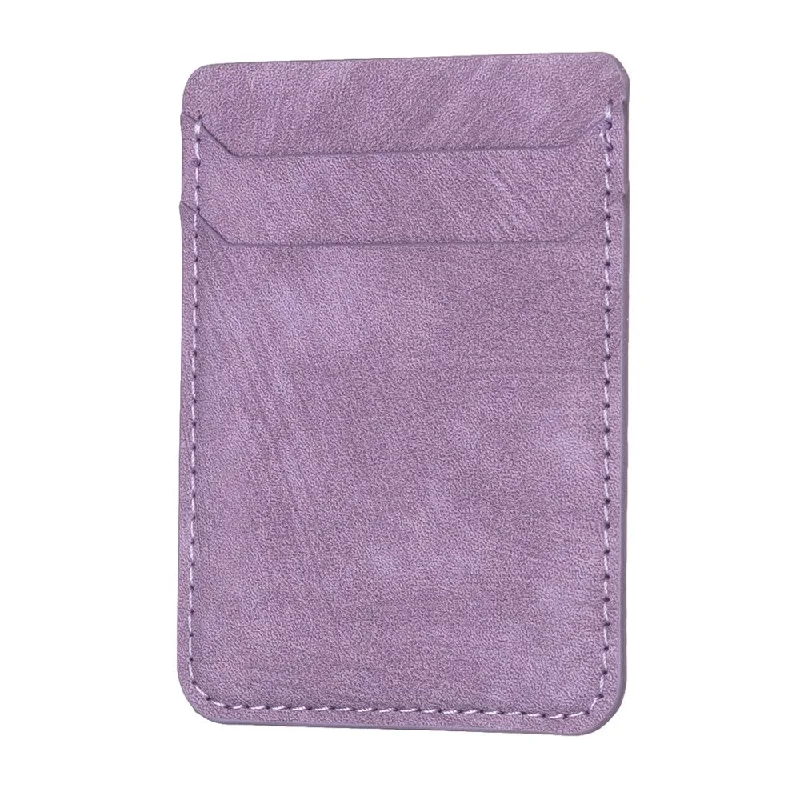 Universal leather back phone card bag - Purple