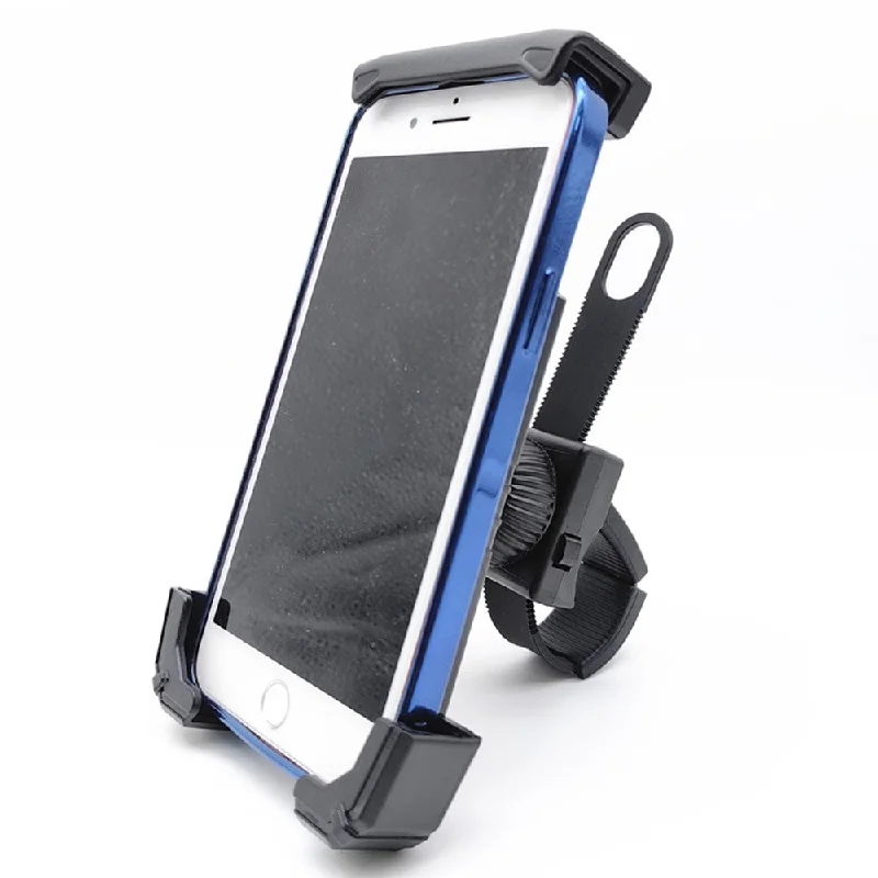 Universal motorcycle handlebar strap phone mount bracket