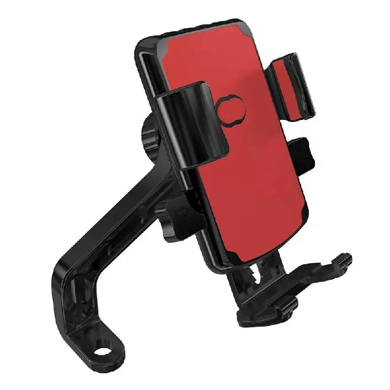 Universal motorcycle phone mount bracket - Red