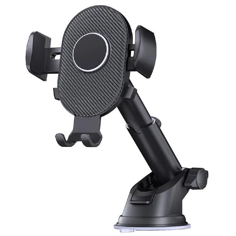 Universal Suction Cup Car Phone Holder with Telescopic Arm and Clamping Force