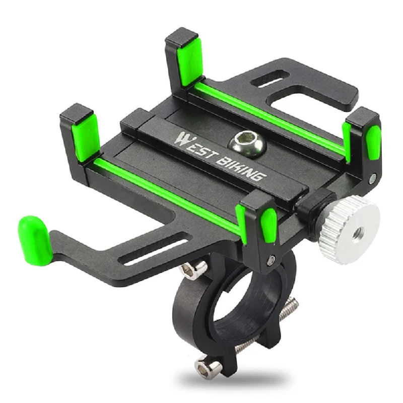 WEST BIKING Universal bike handlebar aluminum bracket - Black / Green